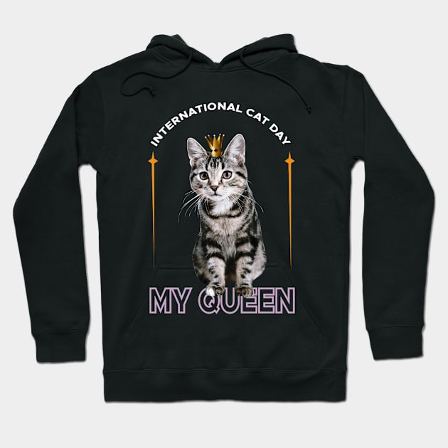 International Cat Day Hoodie by Populus